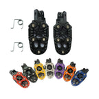 Motorcycle Modified Aluminum Alloy Foot Pedal Accessories, Red, Black, Silver, Blue, Yellow, Orange, Purple