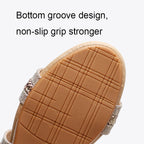 Ladies Summer Slope Heel Sandals Non-Slip Open-Toed Roman Style Shoes, 36, 37, 38, 39, 40, 41, 42
