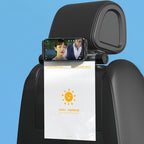 Car Storage Garbage Bag Bracket Car Mobile Phone Tablet Rear Pillow Holder, With Phone Holder Gray, With Phone Holder Black