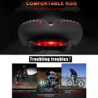 WEST BIKING YP0801083 Bicycle Taillight Thickened Soft And Comfortable Mountain Bike Seat Cushion, Black Blue, BlackRed, Dark Green