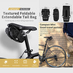WEST BIKING YP0707249 Bicycle Folding Tail Bag Riding Equipment, YP0707249 (Black), YP0707249 (Gray)