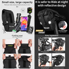 WEST BIKING YP0707249 Bicycle Folding Tail Bag Riding Equipment, YP0707249 (Black), YP0707249 (Gray)
