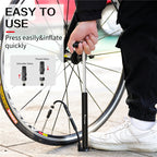 WEST BIKING High Pressure Bicycle Vertical Pump With Barometer, West Biking Vertical Pump