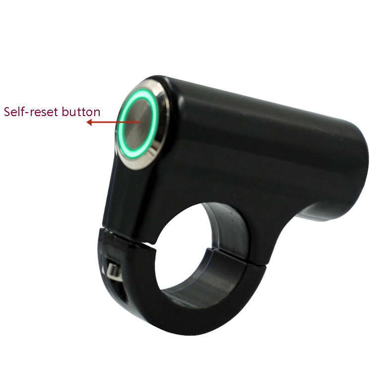 Motorcycle Electric Car Modified Accessories Faucet Handlebar Aluminum Alloy Speaker Large Light Shot Lamp Switch, Self-reset Flat Button 2 Line, Green Light Self-reset Flat Button 5 Line, Blue Light Self-lock Protruding Button 5 Line