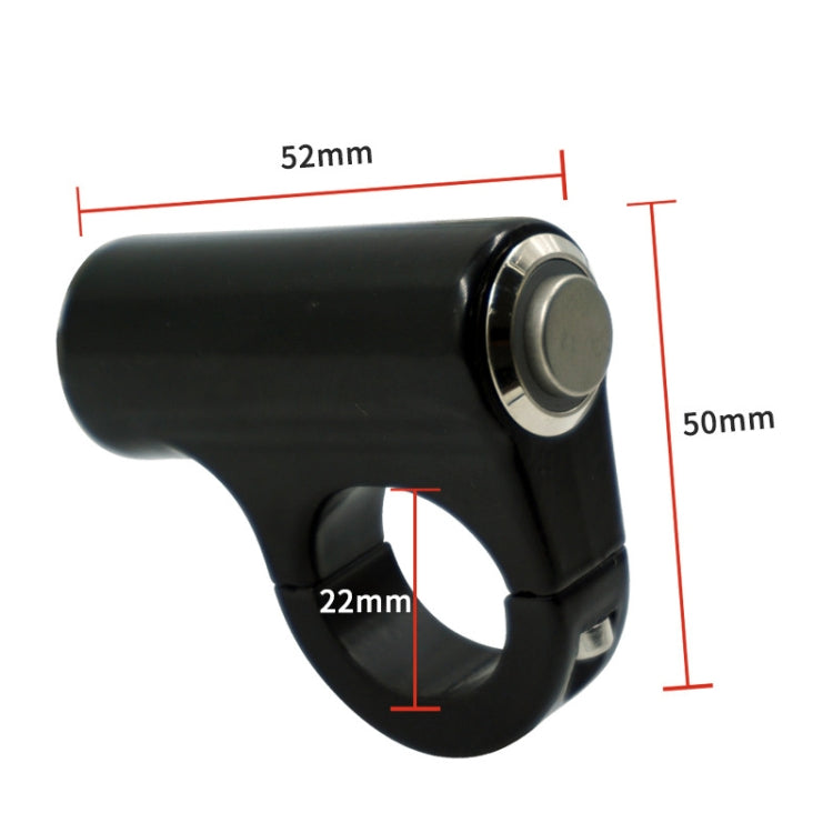 Motorcycle Electric Car Modified Accessories Faucet Handlebar Aluminum Alloy Speaker Large Light Shot Lamp Switch, Self-reset Flat Button 2 Line, Green Light Self-reset Flat Button 5 Line, Blue Light Self-lock Protruding Button 5 Line