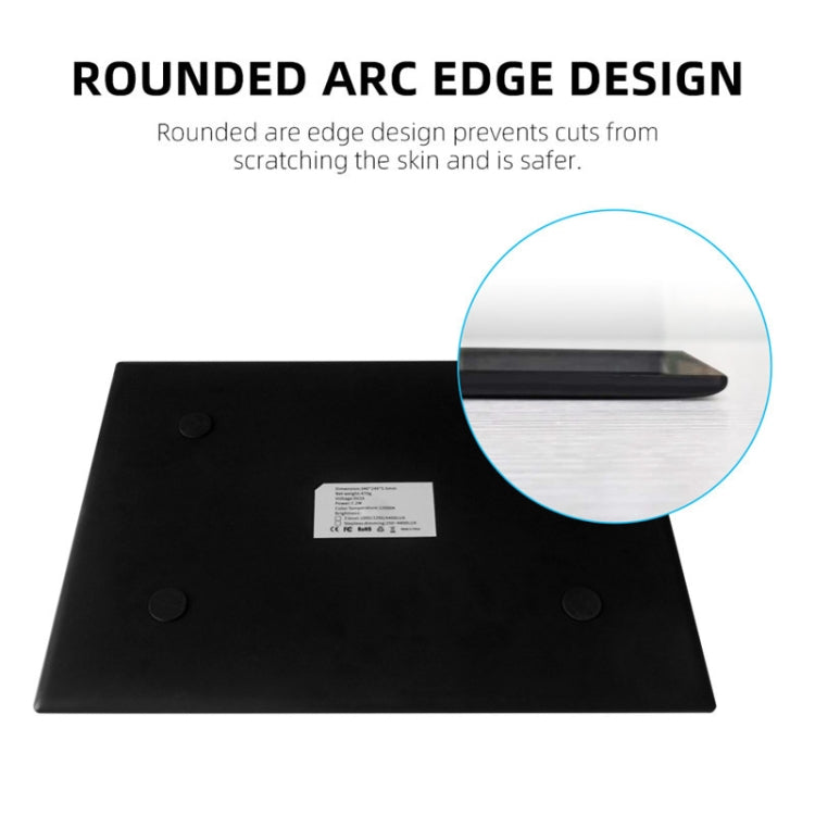Copy Station Anime Drain Station LED Copy Board With Magnetic Suction Light Board Drawing Plate With USB Cable, A4 3 Gear Dimming (Black), A4 Stepless Dimming (Black), A3 3 Gear Dimming (Black), A3 Stepless Dimming (Black)