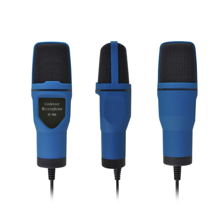 SF-666 Computer Voice Microphone With Adapter Cable Anchor Mobile Phone Video Wired Microphone With Bracketcket, Black