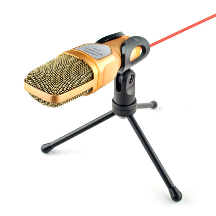 SF-666 Computer Voice Microphone With Adapter Cable Anchor Mobile Phone Video Wired Microphone With Bracketcket, Black