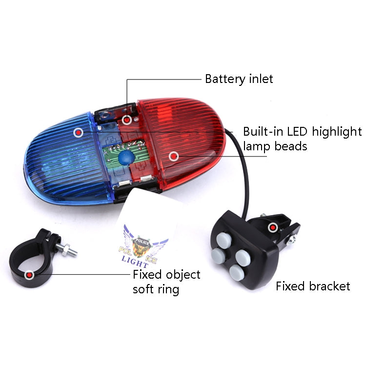 XC-325 Electronic Bell Bicycle Lamp 4 Tone Speaker, XC-325 Electronic Bell