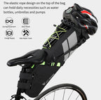 West Biking Bicycle Bag Full Waterproof Reflective Tail Bag Long-Distance Capacity Rear Seat Bag, 10L, 17L