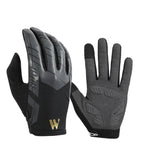 WEST BIKING YP0211207 Riding Full Finger Gloves Road Bike Mountain Bike Locomotive Shock Absorber Gloves, M, L, XL