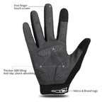 WEST BIKING YP0211207 Riding Full Finger Gloves Road Bike Mountain Bike Locomotive Shock Absorber Gloves, M, L, XL