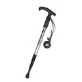 JUNGLELEOPARD Four-Section Curved Handle Aluminum Alloy Trekking Pole, Silver White#52-110cm, Red#52-110cm, Black#52-110cm, Blue#52-110cm