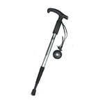 JUNGLELEOPARD Four-Section Curved Handle Aluminum Alloy Trekking Pole, Silver White#52-110cm, Red#52-110cm, Black#52-110cm, Blue#52-110cm