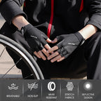 WEST BIKING YP0211210 Mountain Cycling Gloves Half Finger Breathable Anti-Slip Gloves Riding Equipment, M, L, XL
