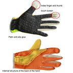 JUNGLE LEOPARD Outdoor Sports Mountaineering Full Finger Gloves Mesh Touch Screen Anti-Skid Gloves, S, M, L