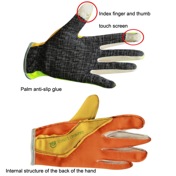 JUNGLE LEOPARD Outdoor Sports Mountaineering Full Finger Gloves Mesh Touch Screen Anti-Skid Gloves, M, L, S