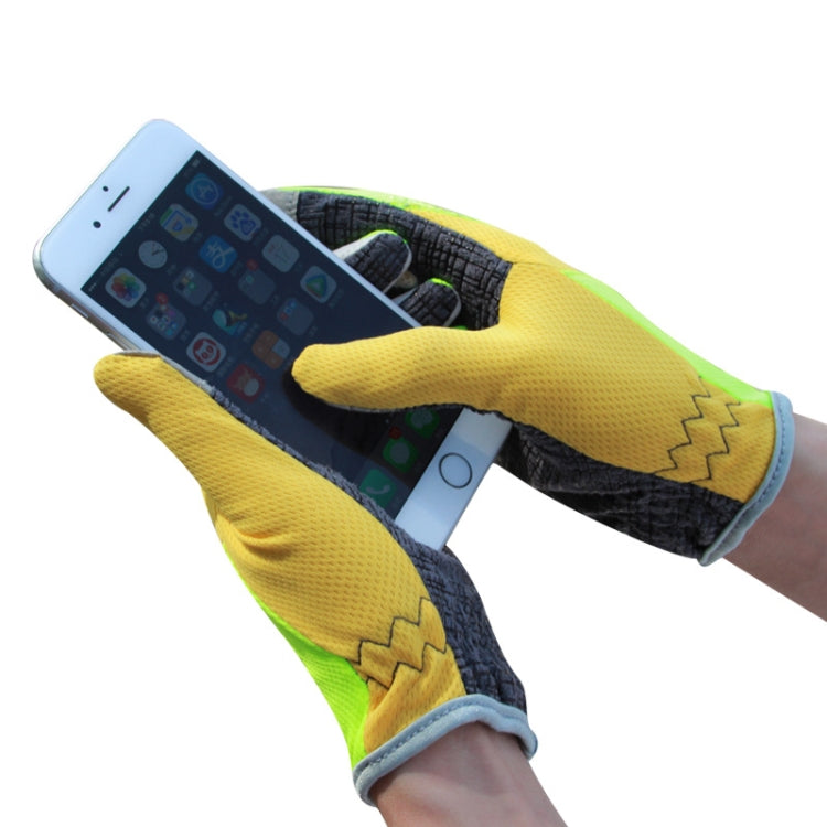 JUNGLE LEOPARD Outdoor Sports Mountaineering Full Finger Gloves Mesh Touch Screen Anti-Skid Gloves, M, L, S