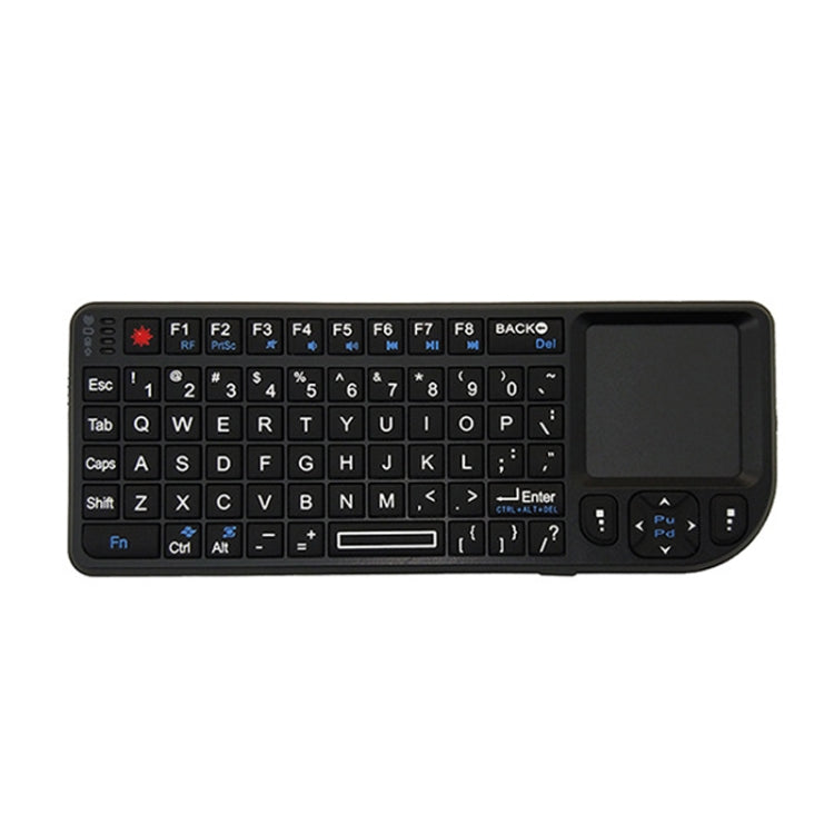 A8 Mini Wireless Mouse And Keyboard With Laser Touchpad Keyboard, English White Backlight, English Colorful Backlight
