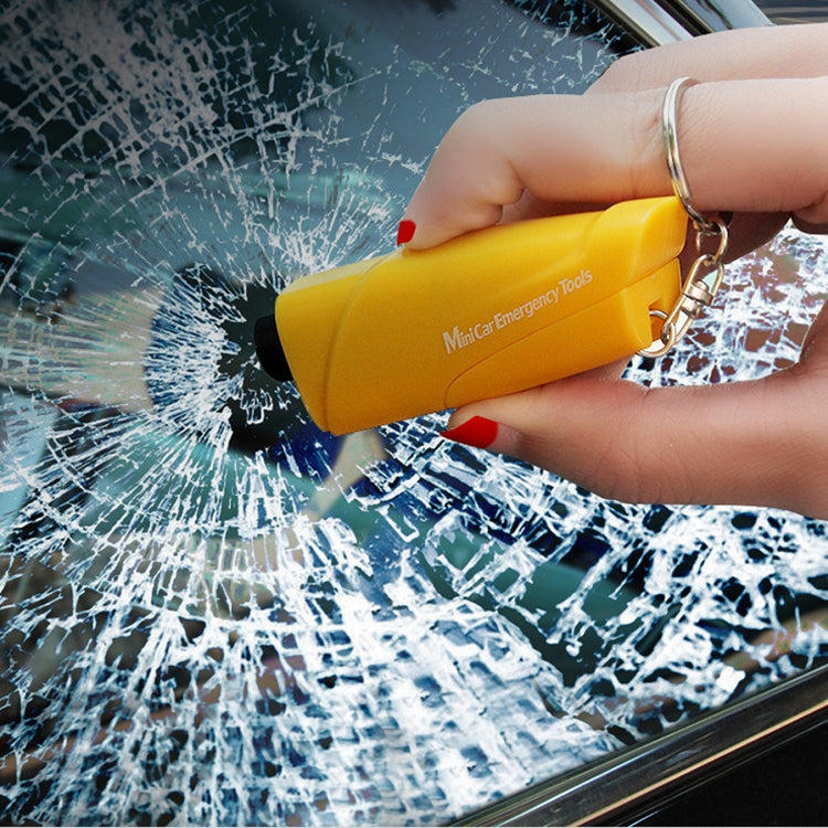 Car Safety Hammer Escapes Trapped Window Broken Device, Black, Yellow, Blue, Green, Red