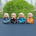 In Car Cute Four Little Monks Ornaments Car Interior Decorations Specification：, Not Swing, Crystal Base Not Swing