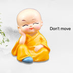 In Car Cute Four Little Monks Ornaments Car Interior Decorations Specification：, Not Swing, Crystal Base Not Swing