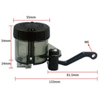 Motorcycle Modified Fittings Front Brake Oil Liquid Oil Cup Direct Pump Large Capacity Universal Oil Pot, (Black), (Transparent)