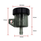 2 PCS Motorcycle Modification Accessories Off-Road Vehicle Large Displacement Straight Pump Transparent Oil Cup Brake Pump Modified Oil Pot, Straight Brown, Straight Red, Straight Blue, Straight Transparent, Straight Black, Oblique Black