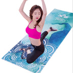 Printed Soft Yoga Mat Non-Slip Yoga Towel, Size: 185 x 65cm, 185 x 65cm Fantasy Garo, 185 x 65cm Fantasy Maze, 185 x 65cm Geometric, 185 x 65cm Dream Pen Flowers, 185 x 65cm Dream Deer, 185 x 65cm Waves, 185 x 65cm Vientiane, 185 x 65cm Whale          ...