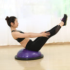 46cm Wave Speed Ball Yoga Semi-Circular Balance Ball Fitness Pilates Ball, 46cm Glossy Purple, 46cm Blue, 46cm Purple