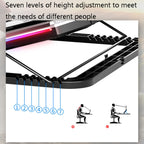 NUOXI Q8 Notebook Radiator LCD Screen Button Controllable RBG Luminescence Computer Cooling Base