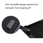 NUOXI M8 Laptop Radiator Multi-Angle Adjustment Six Fan Touch Screen Button Bracket, Blue, Black