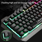 LIMEIDE T21 104Keys Wired Gaming Backlit Computer Manipulator Keyboard and Mouse Set, Cable Length: 1.4 m, Black, White