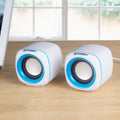 YEEZE A1 Multimedia USB2.0 Desktop Speaker Mini Computer Notebook Speaker, White Blue, White Green, White Purple, White Orange, Black Blue, Black Green, Black Purple, Black Prange, Electroplated Black Gold, Electroplated White, Electroplated Black     ...