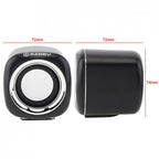 YEEZE A1 Multimedia USB2.0 Desktop Speaker Mini Computer Notebook Speaker, White Blue, White Green, White Purple, White Orange, Black Blue, Black Green, Black Purple, Black Prange, Electroplated Black Gold, Electroplated White, Electroplated Black     ...