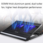 NUOXI T10 Laptop Radiator Multi-File Adjustment Aluminum Alloy Bracket, Black, Silver