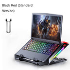 MC X500 Laptop Radiator Heightening Bracket Cooling Base, Black Red Standard Version, Sea Blue Standard Version