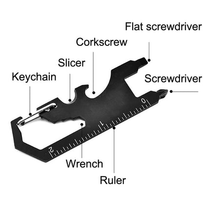 7 in 1 Outdoor Multi-Function Keychain Tool Card, 7 in 1