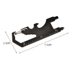 7 in 1 Outdoor Multi-Function Keychain Tool Card, 7 in 1