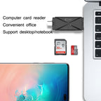 YH-109 SD/TF/Type-C/Micro USB/USB Computer PC Mobile Phone OTG Card Reader, White, Black