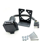 VS170U-L 4P Flat Plug To Turn 7P Trailer Socket Universal Car Power Socket Adapter US Plug, 4P To 7P