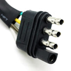 VS170U-L 4P Flat Plug To Turn 7P Trailer Socket Universal Car Power Socket Adapter US Plug, 4P To 7P