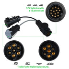 VC1014 13P Transfer Double 7P Trailer Connector Cable Car Plug Socket Conversion Plug EU Plug, VC1014