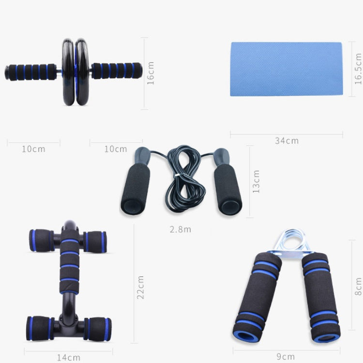 5 In1 Family Fitness Exercise Abdominal Wheel Set, 5 In 1