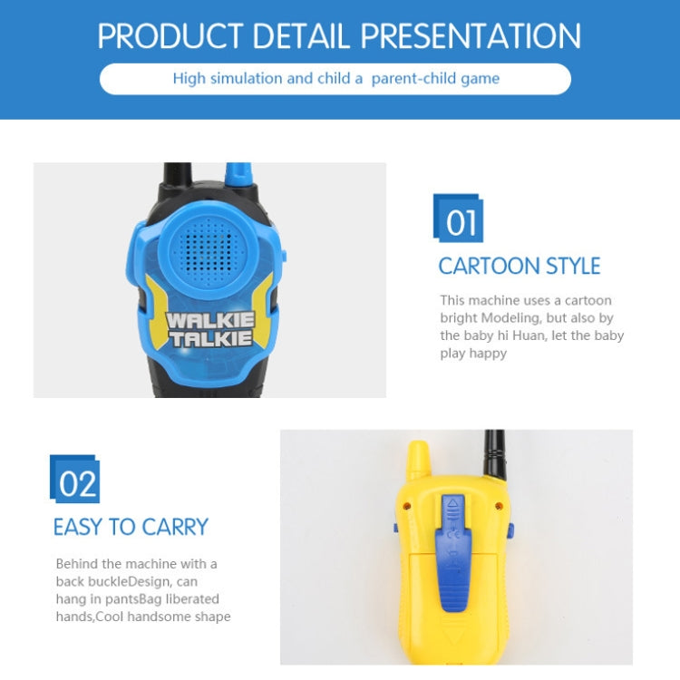 1 Pair Intelligent Wireless Call Walkie-Talkie Remote Dialogue Interactive Children Toys, 1 Pair Blue, 1 Pair Yellow