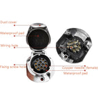 VS1131E 13P 12V Aluminum Alloy Trailer Plug Socket EU Plug, VS1131E