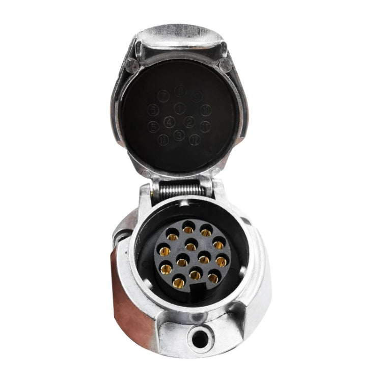 VS1131E 13P 12V Aluminum Alloy Trailer Plug Socket EU Plug, VS1131E