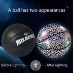 MILACHIC Number 7 Rainbow Reflective Cool Basketball, Stripe 6734, Spider Pattern 6735, Gray 6736