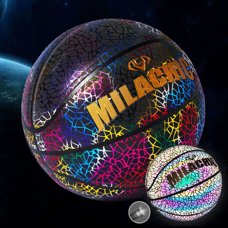 MILACHIC Number 7 Sports Cool Night Light Reflective Basketball, Fragment 6732, Purse 6733