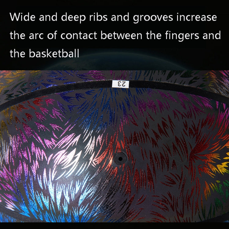 MILACHIC Number 7 Sports Cool Night Light Reflective Basketball, Fragment 6732, Purse 6733